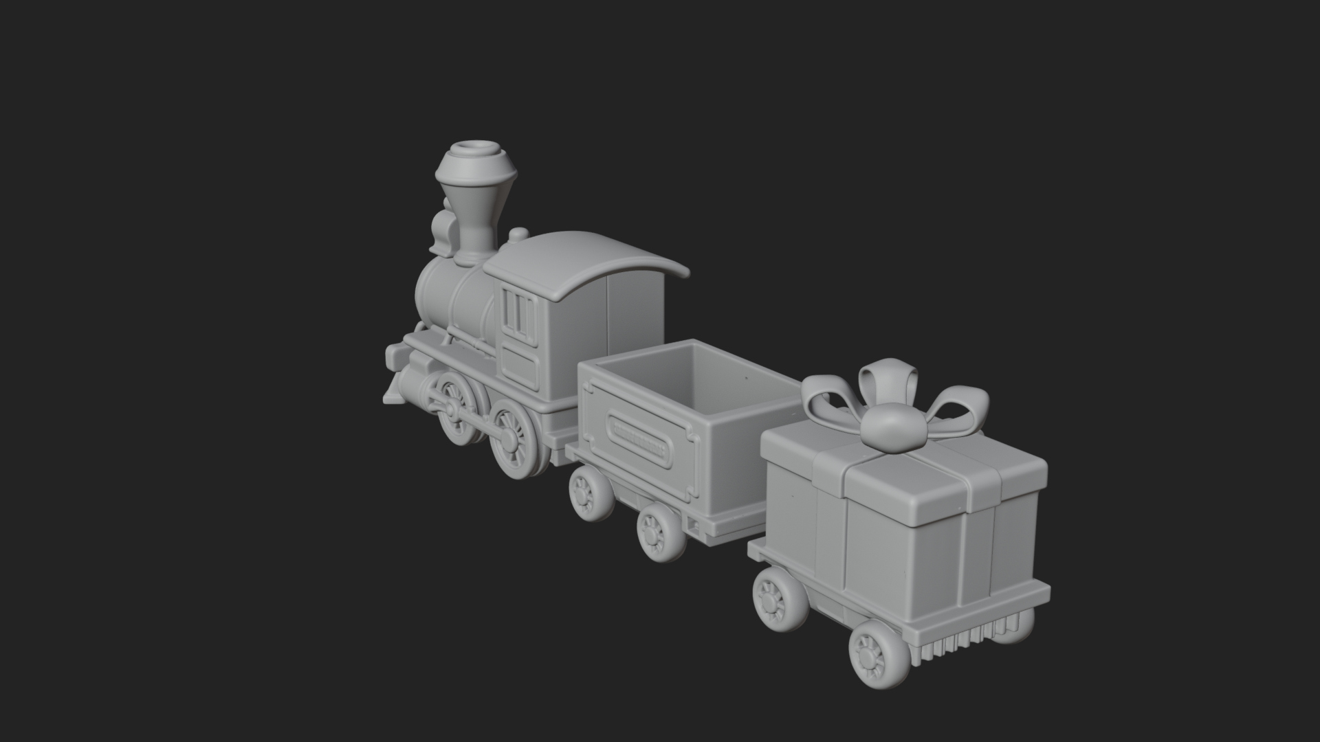 Christmas Toy Train Model Design 3 3D Print Model 3D Model