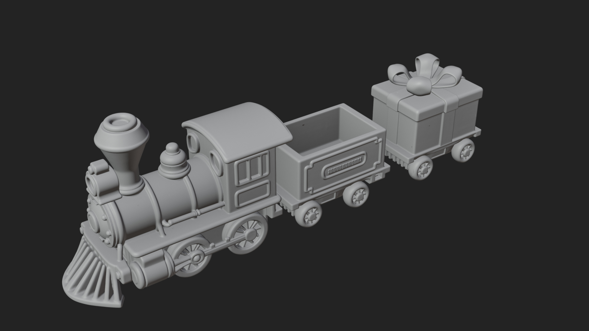 Christmas Toy Train Model Design 3 3D Print Model 3D Model
