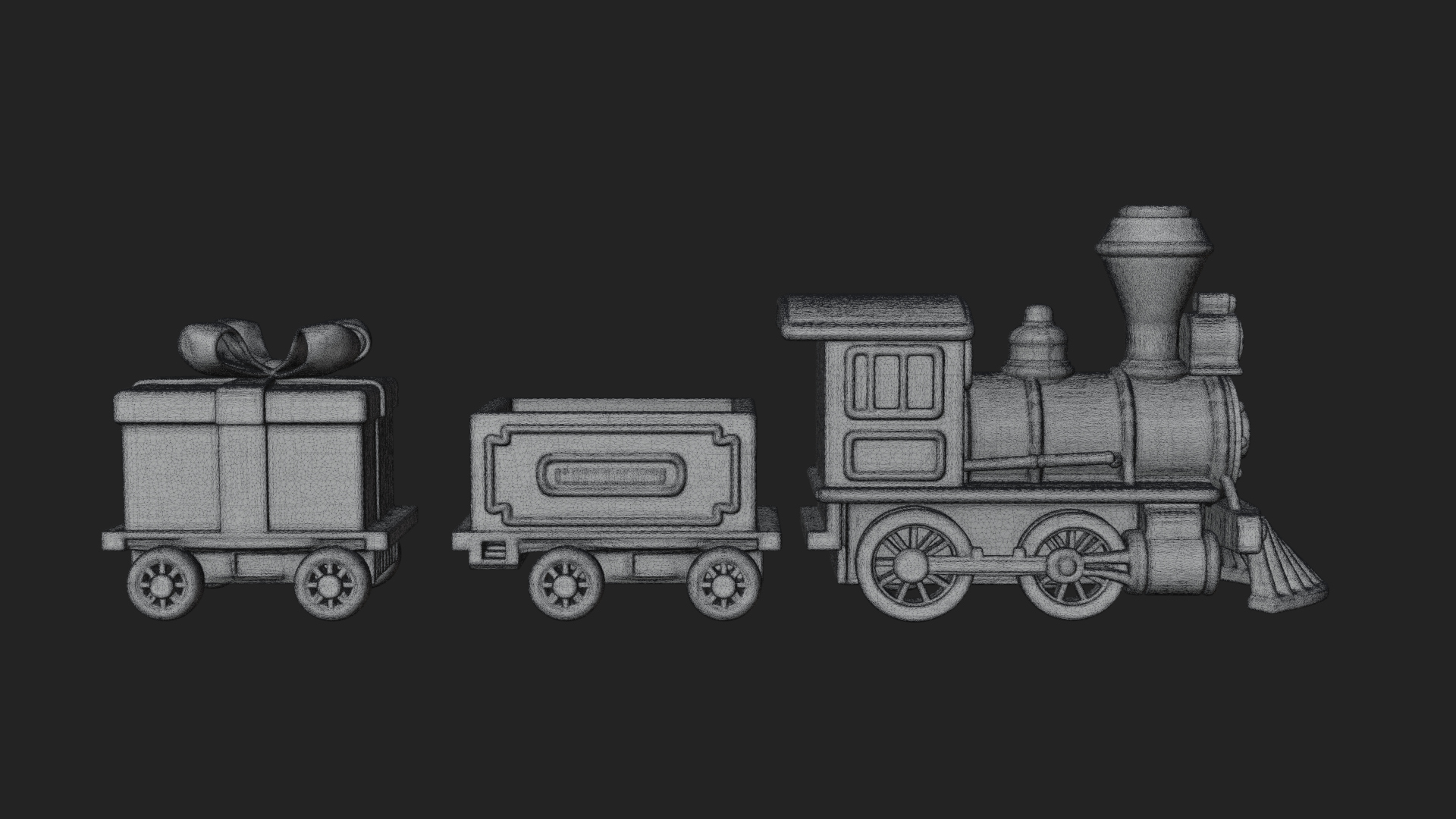 Christmas Toy Train Model Design 3 3D Print Model 3D Model