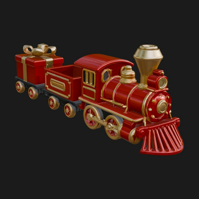 Christmas Toy Train Model Design 3 3D Print Model