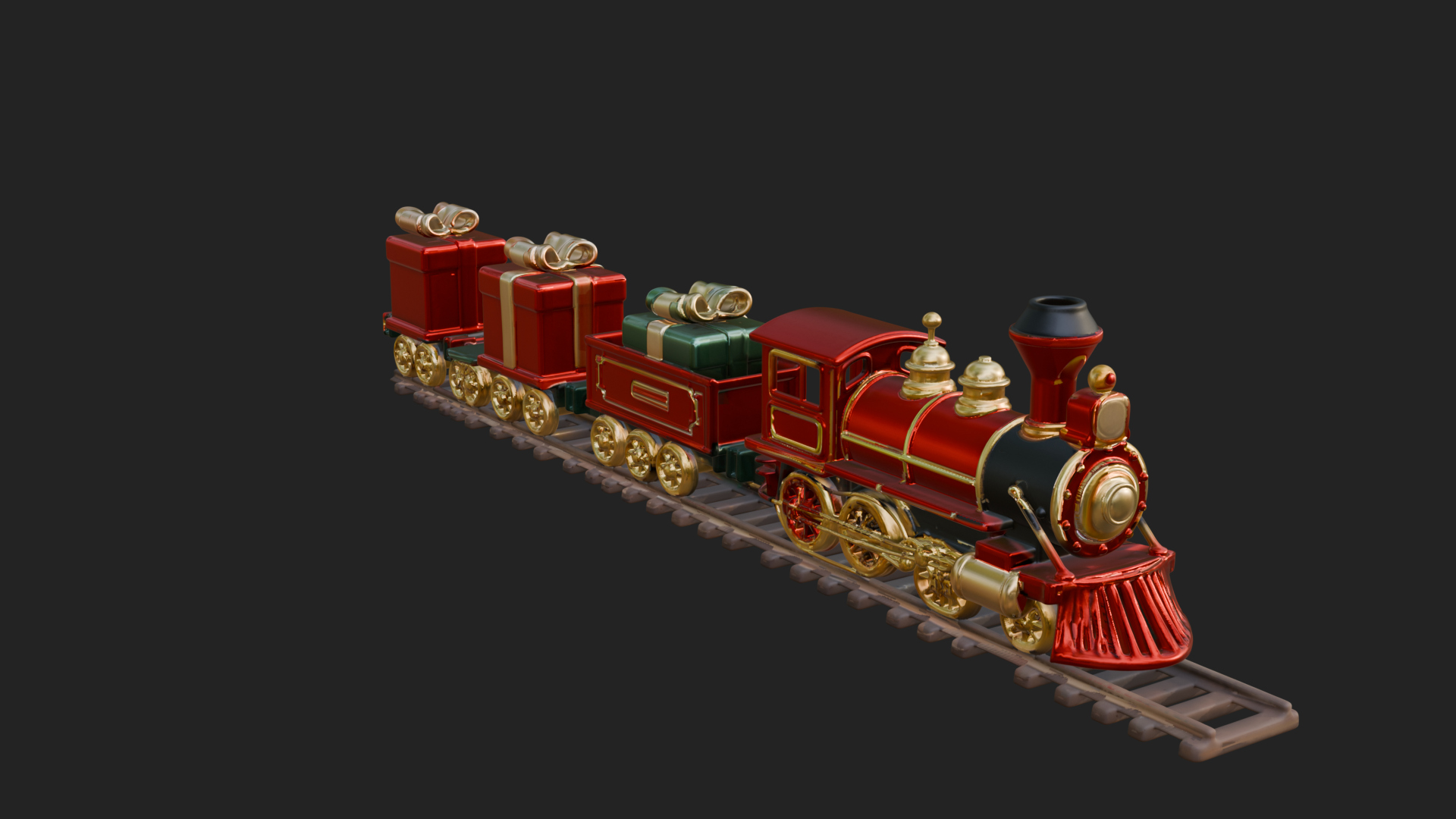 Christmas Toy Train Model Design 4 3D Print Model 3D Model
