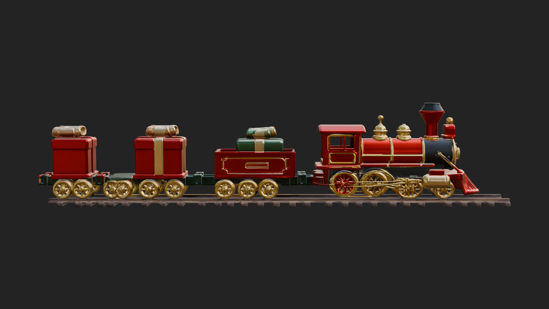 Christmas Toy Train Model Design 4 3D Print Model 3D Model