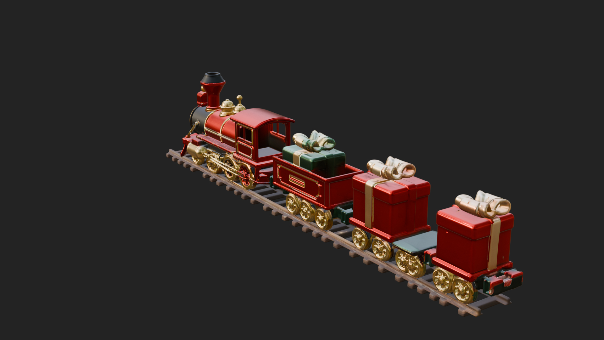 Christmas Toy Train Model Design 4 3D Print Model 3D Model