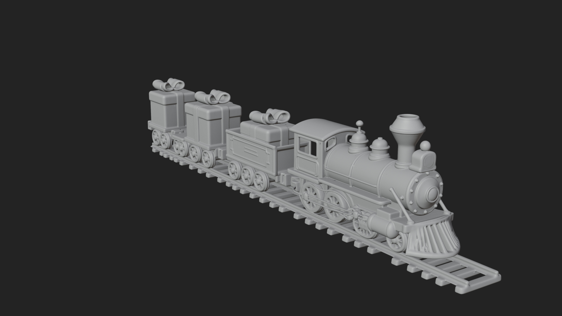 Christmas Toy Train Model Design 4 3D Print Model 3D Model
