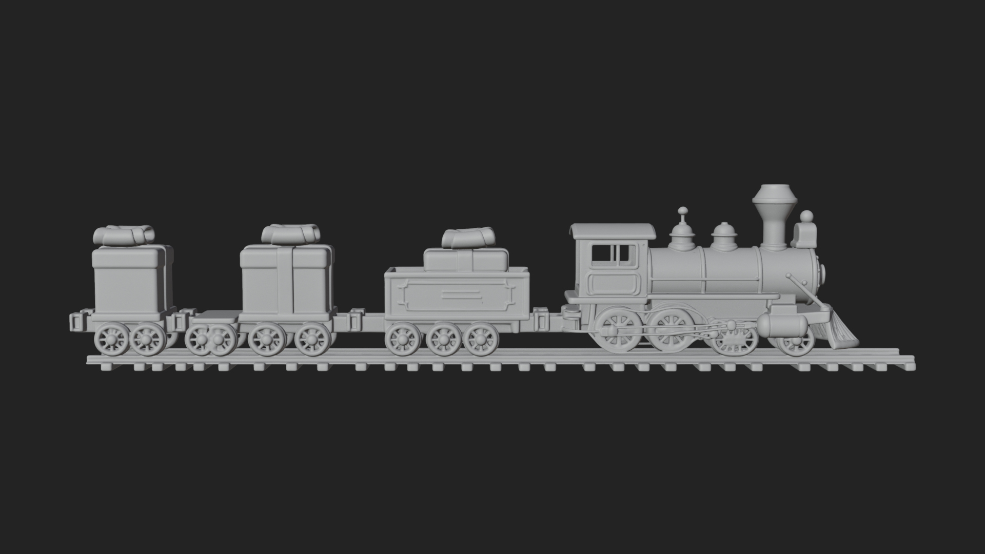Christmas Toy Train Model Design 4 3D Print Model 3D Model