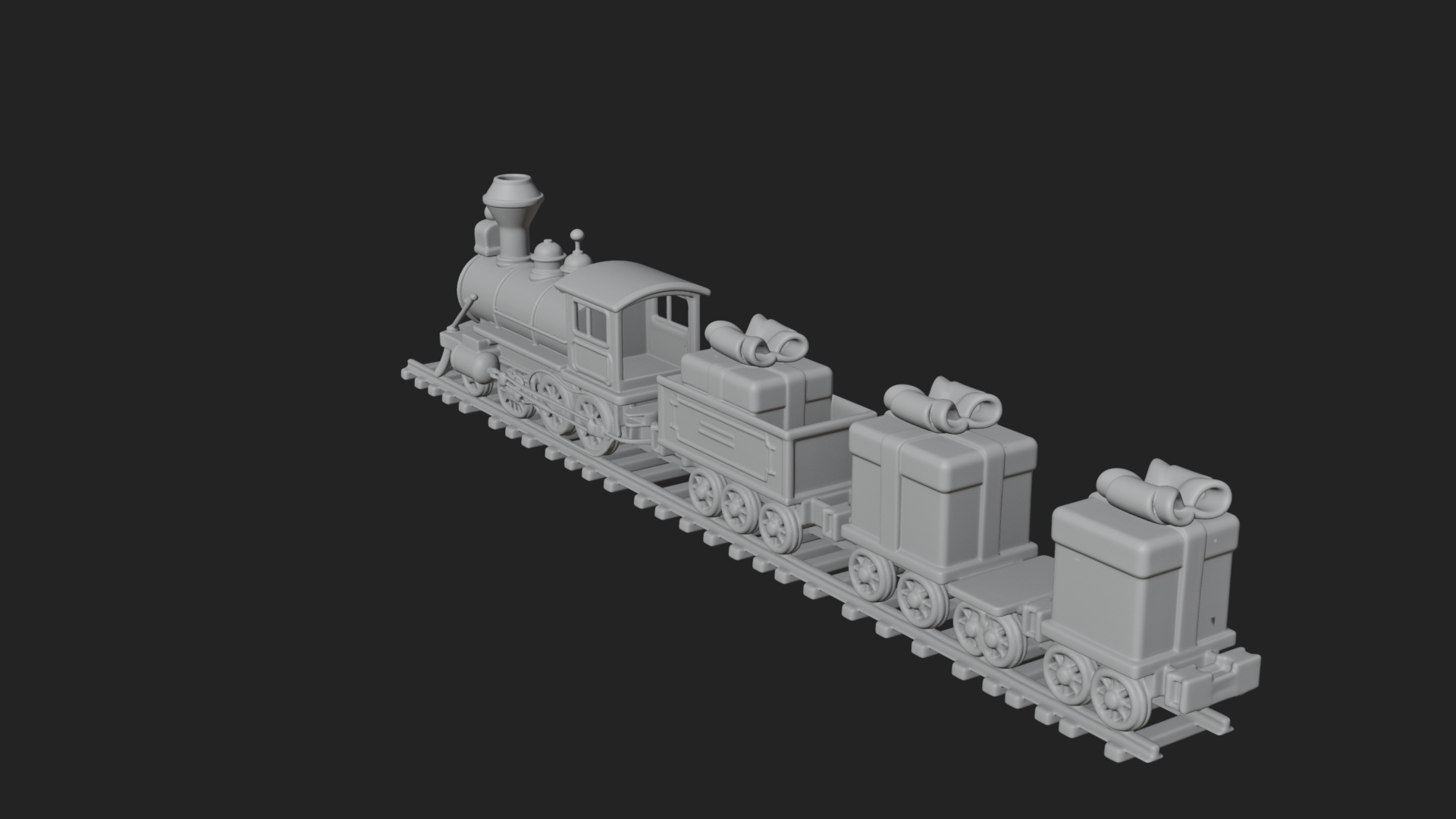Christmas Toy Train Model Design 4 3D Print Model 3D Model