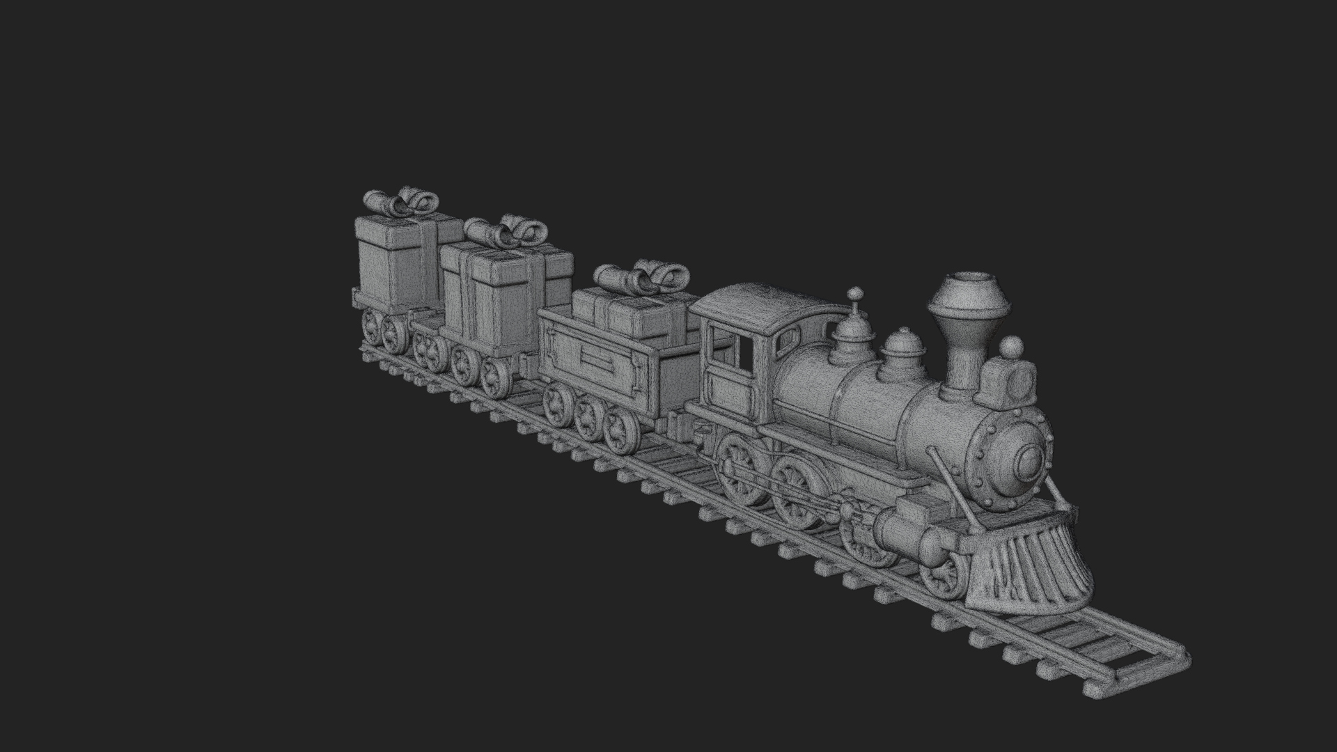 Christmas Toy Train Model Design 4 3D Print Model 3D Model