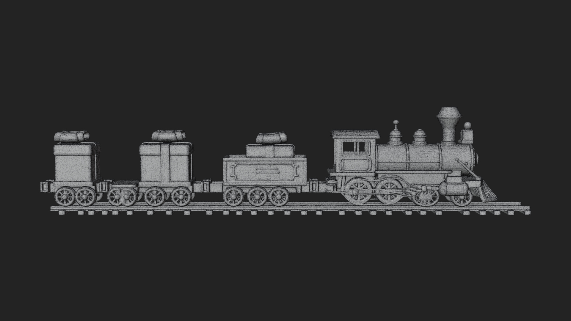 Christmas Toy Train Model Design 4 3D Print Model 3D Model