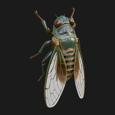 Cicada Statue Design 1 3D Print Model