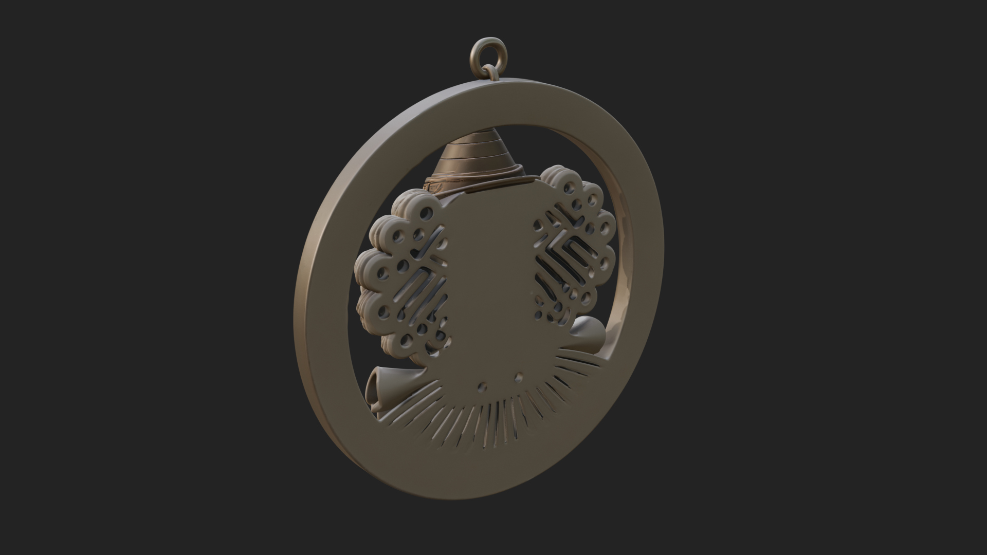 Circus Clown Oval Relief Plaque Design 4 3D Print Model 3D Model
