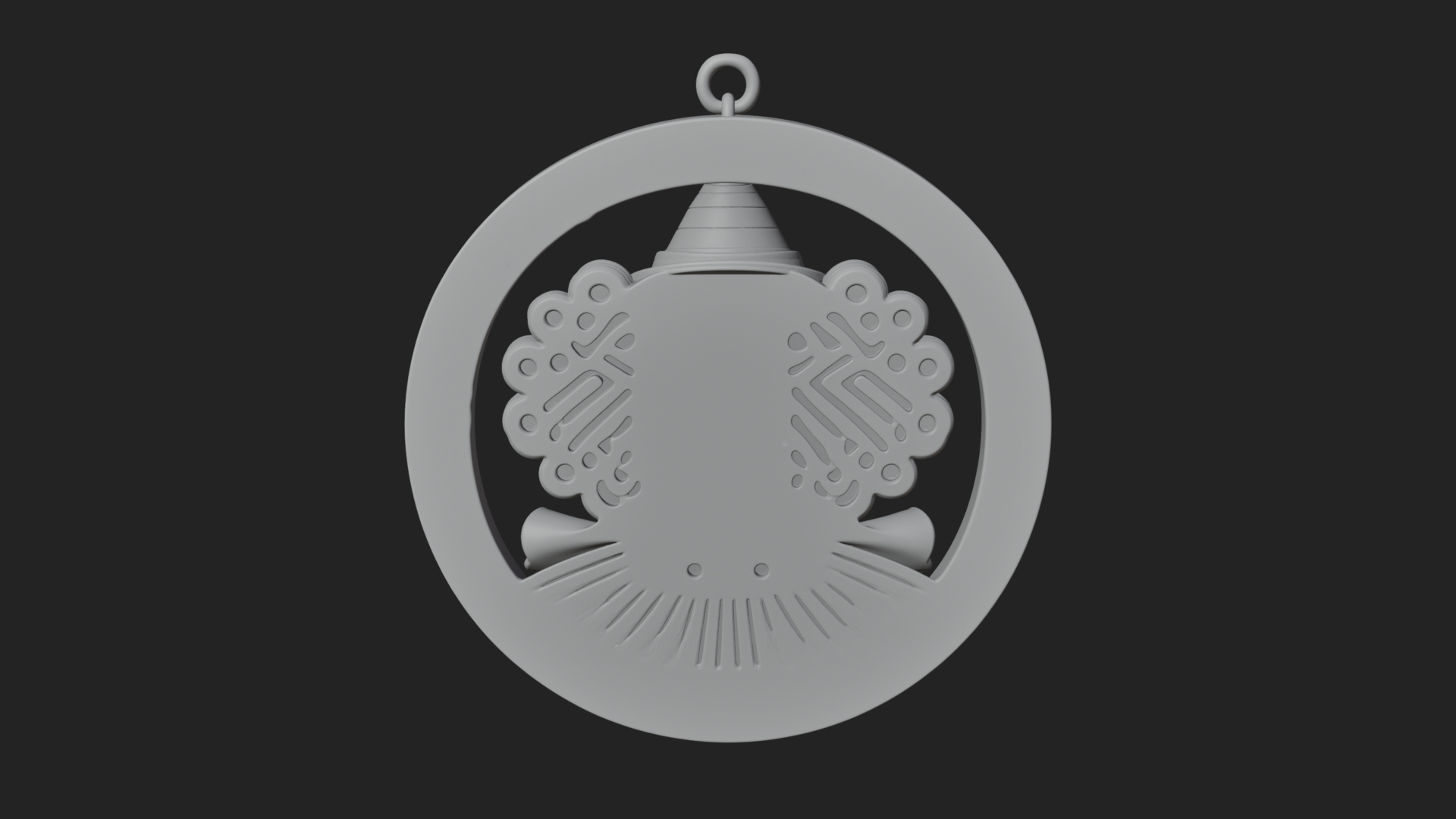 Circus Clown Oval Relief Plaque Design 4 3D Print Model 3D Model