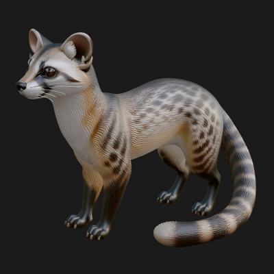 Civet Cat Statue Design 1 3d Print Model