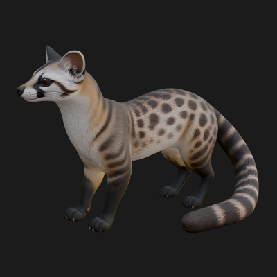 Civet Cat Statue Design 2 3D Print Model