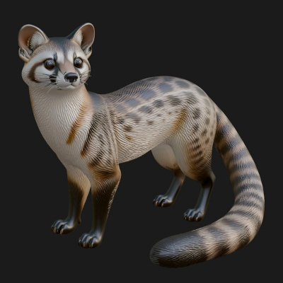 Civet Cat Statue Design 3 3D Print Model