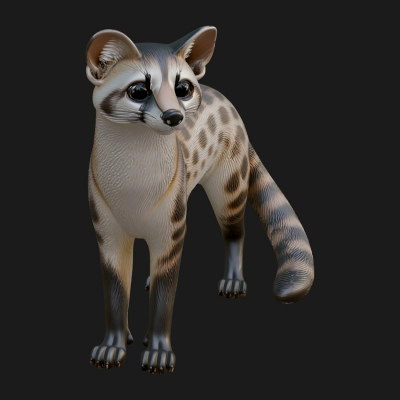 Civet Cat Statue Design 6 3D Print Model