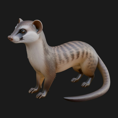 Civet Cat Statue Design 7 3D Print Model