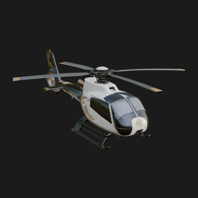 Civil Helicopter Model Design 1 3D Print Model