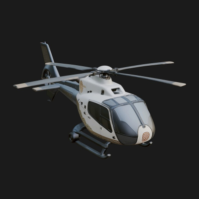 Civil Helicopter Model Design 10 3D Print Model
