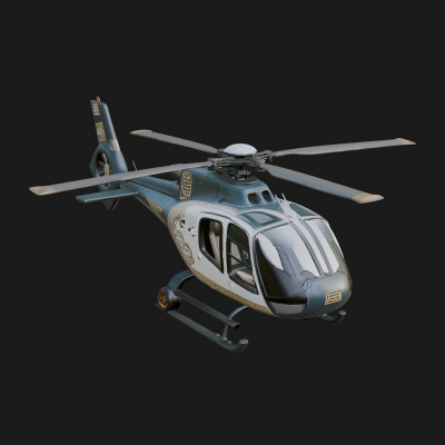 Civil Helicopter Model Design 11 3D Print Model