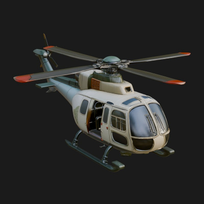 Civil Helicopter Model Design 16 3d Print Model