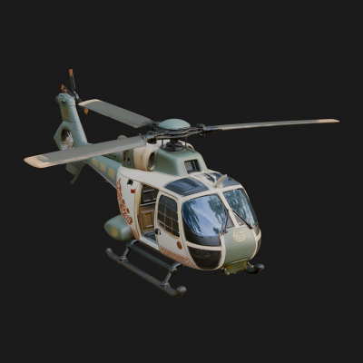 Civil Helicopter Model Design 17 3D Print Model