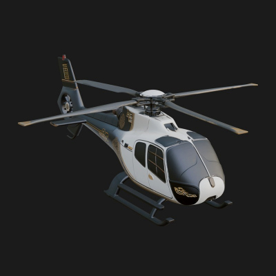 Civil Helicopter Model Design 18 3D Print Model