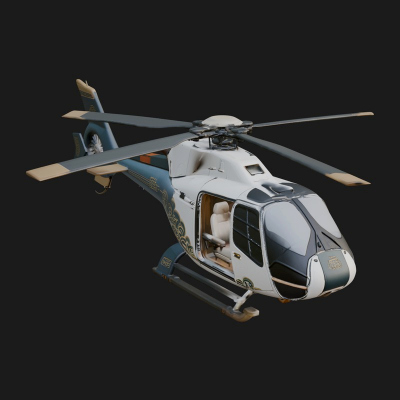 Civil Helicopter Model Design 19 3D Print Model