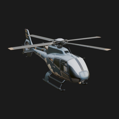 Civil Helicopter Model Design 3 3D Print Model