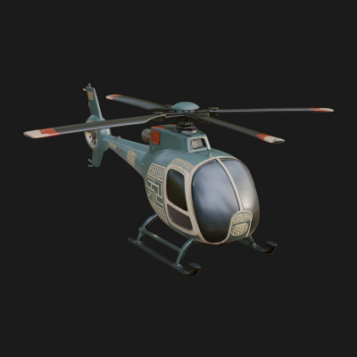 Civil Helicopter Model Design 4 3D Print Model