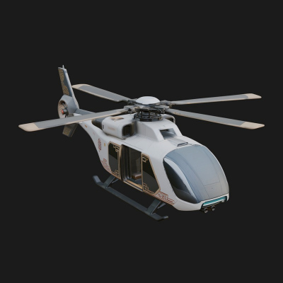 Civil Helicopter Model Design 5 3D Print Model