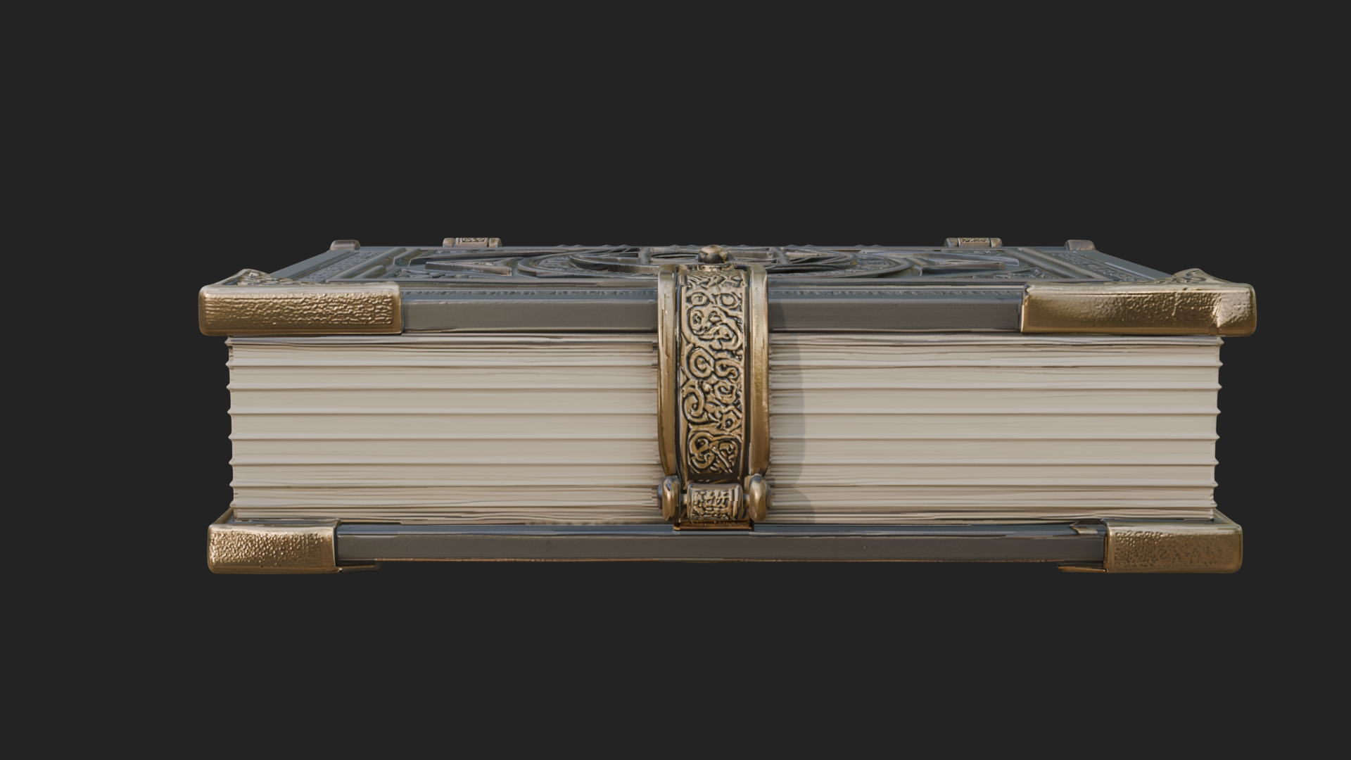 Clasped Arcane Spell Book Model Design 1 3D Print Model 3D Model
