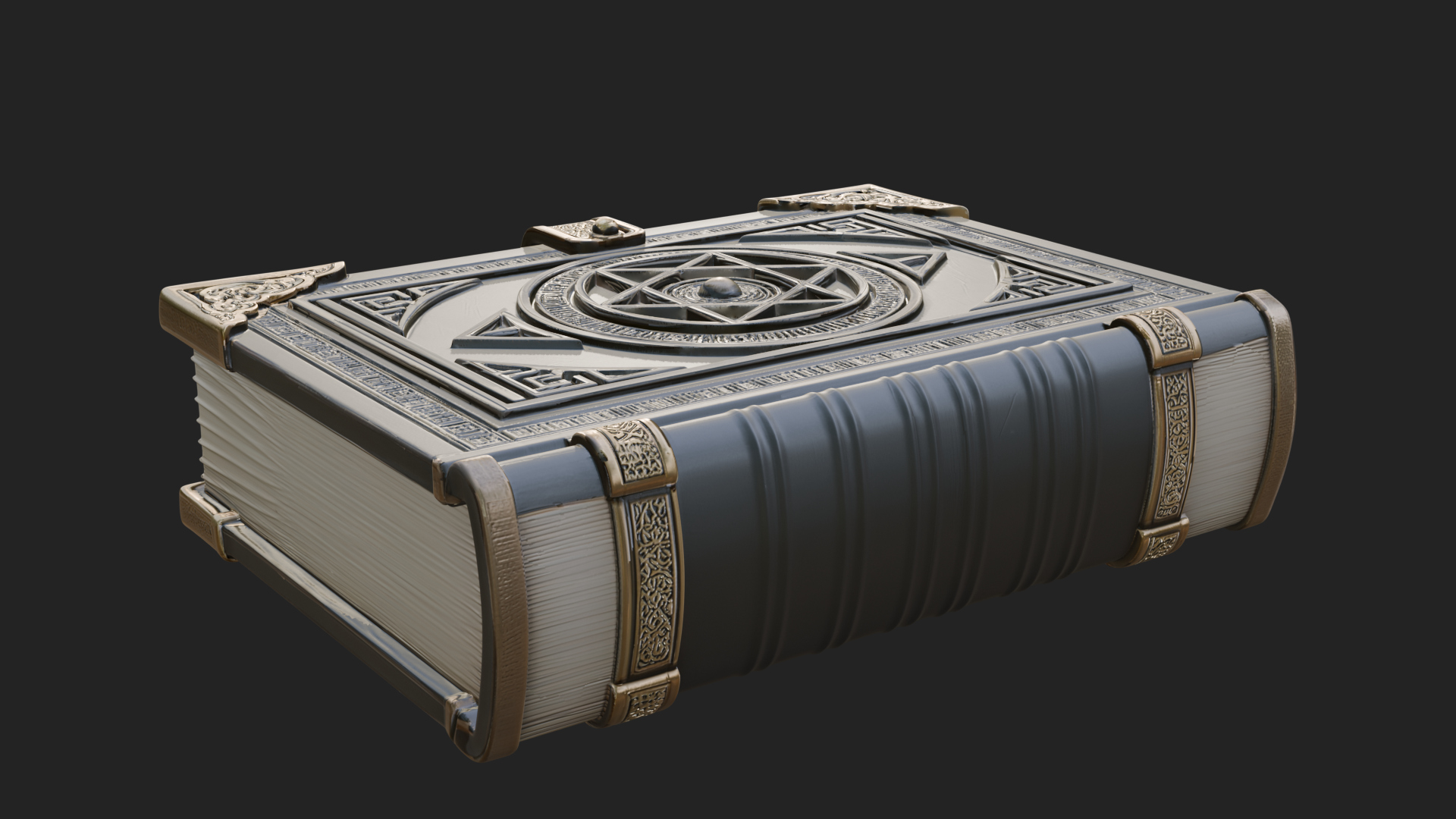 Clasped Arcane Spell Book Model Design 1 3D Print Model 3D Model
