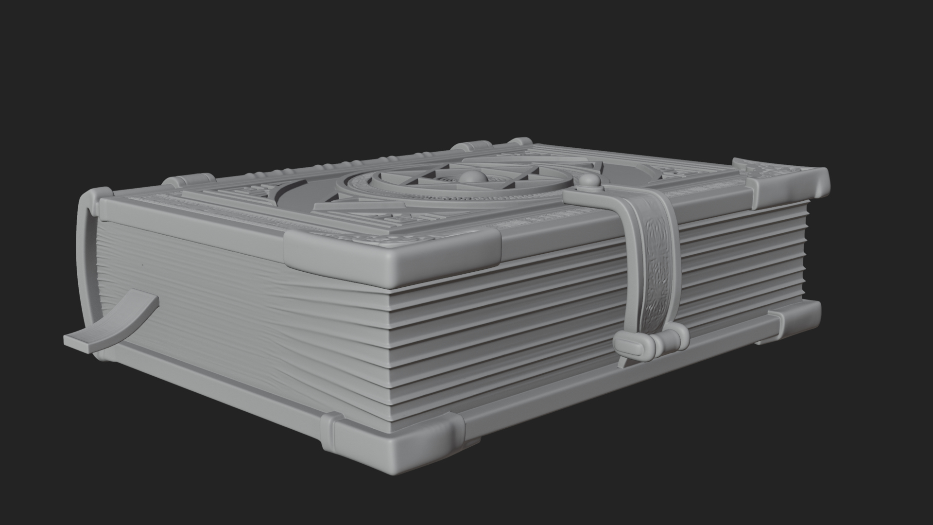 Clasped Arcane Spell Book Model Design 1 3D Print Model 3D Model