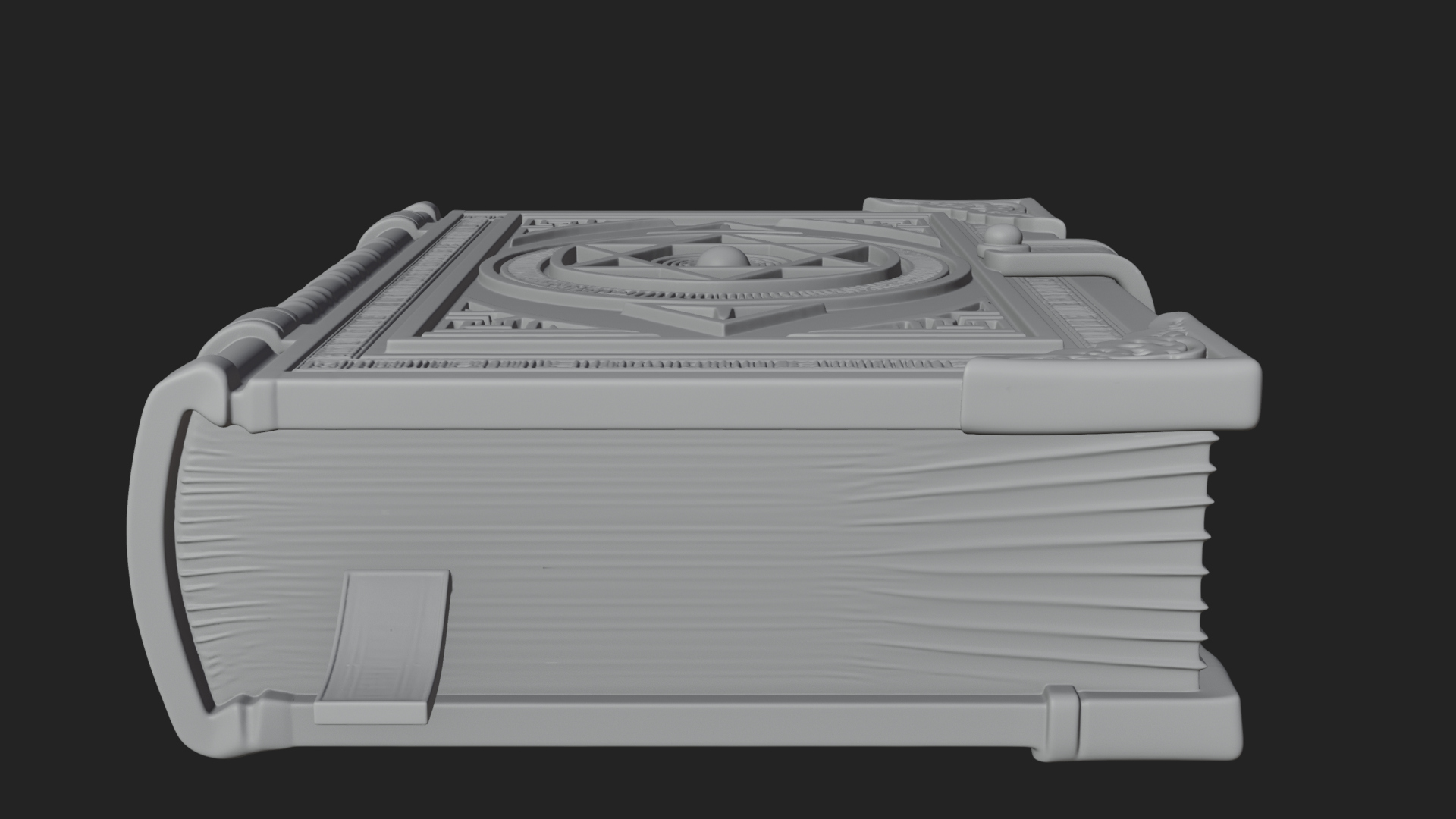 Clasped Arcane Spell Book Model Design 1 3D Print Model 3D Model