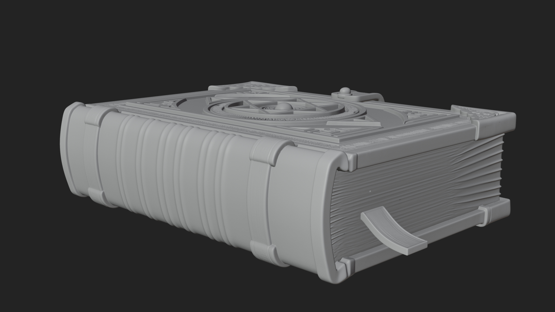 Clasped Arcane Spell Book Model Design 1 3D Print Model 3D Model