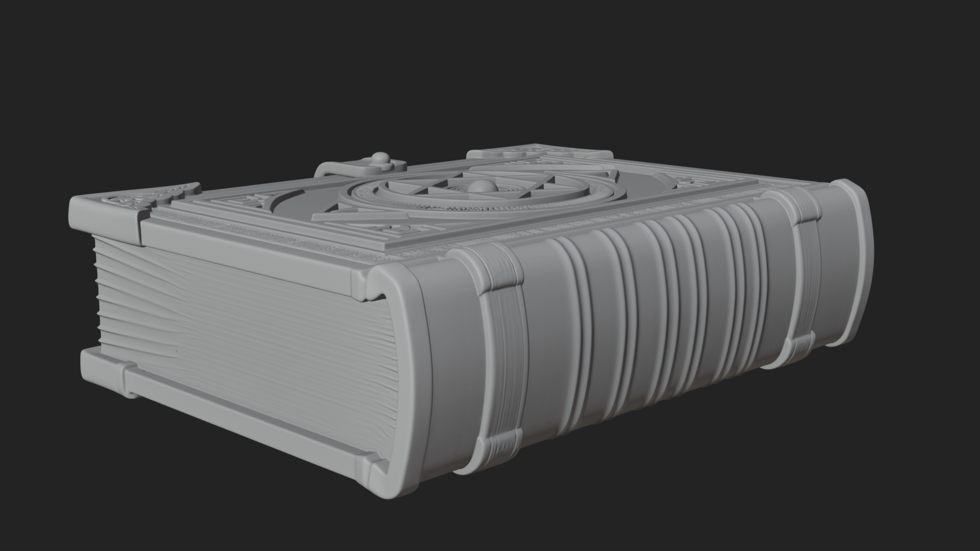 Clasped Arcane Spell Book Model Design 1 3D Print Model 3D Model