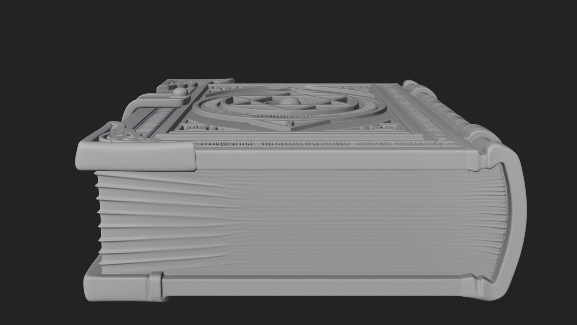 Clasped Arcane Spell Book Model Design 1 3D Print Model 3D Model