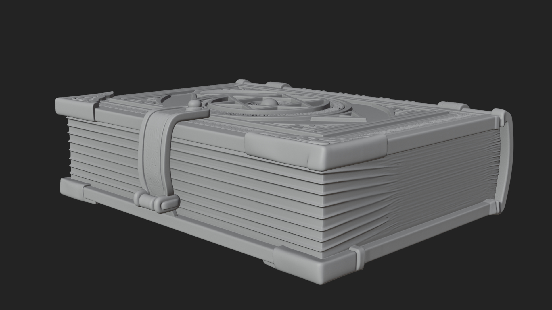 Clasped Arcane Spell Book Model Design 1 3D Print Model 3D Model