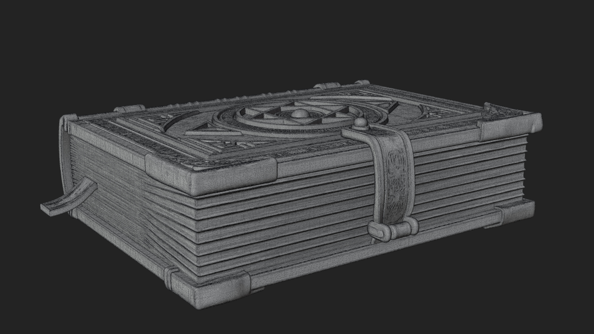 Clasped Arcane Spell Book Model Design 1 3D Print Model 3D Model
