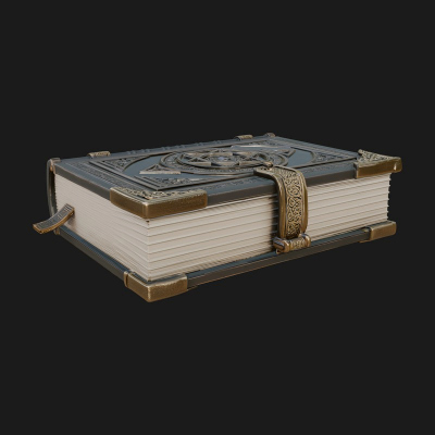 Clasped Arcane Spell Book Model Design 1 3D Print Model