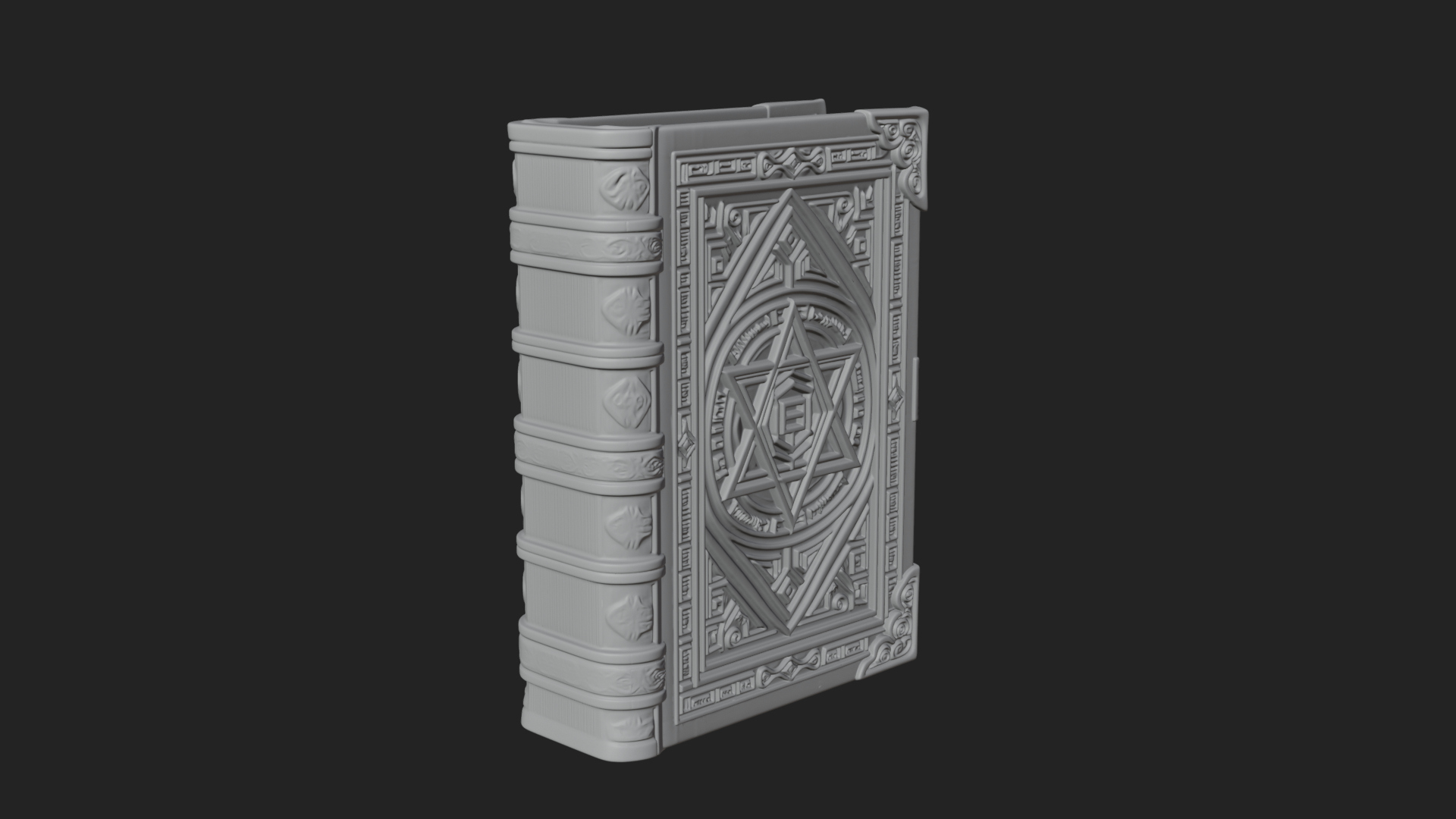 Clasped Arcane Spell Book Model Design 2 3D Print Model 3D Model