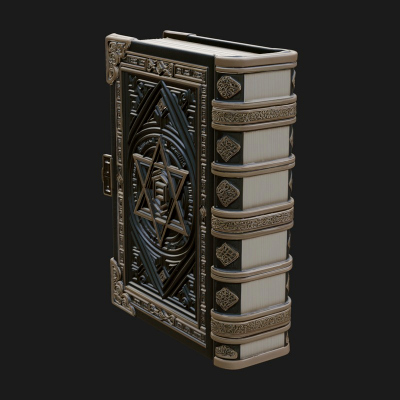 Clasped Arcane Spell Book Model Design 2 3D Print Model