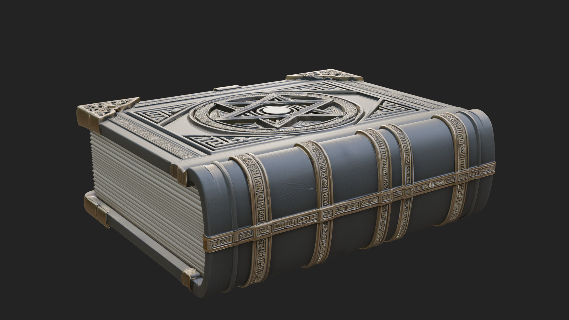Clasped Arcane Spell Book Model Design 3 3D Print Model 3D Model