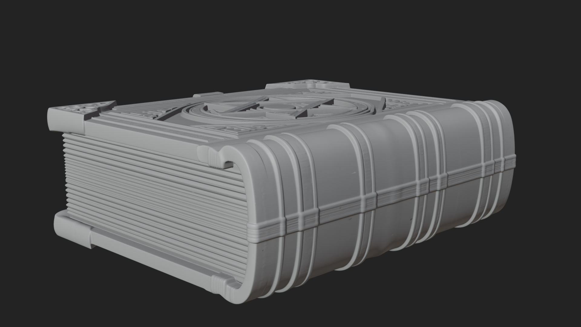 Clasped Arcane Spell Book Model Design 3 3D Print Model 3D Model