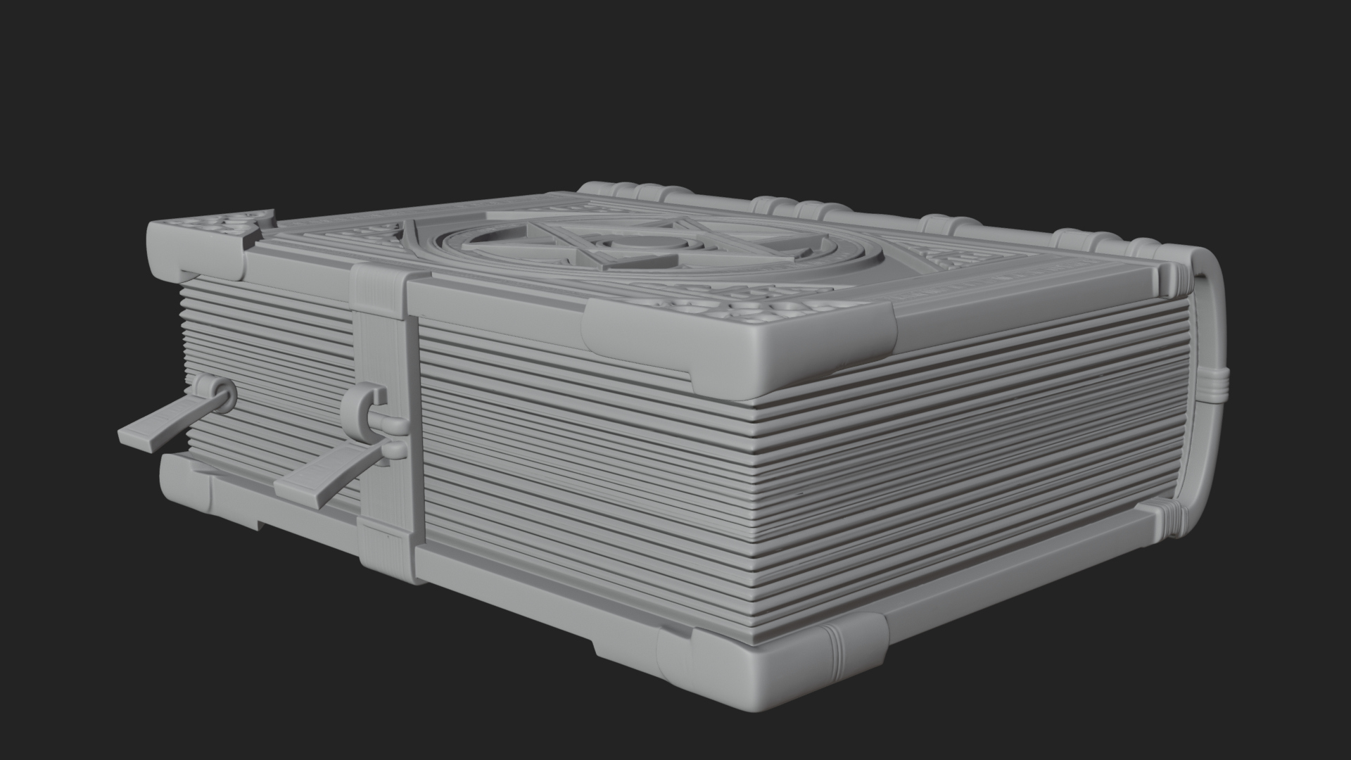 Clasped Arcane Spell Book Model Design 3 3D Print Model 3D Model
