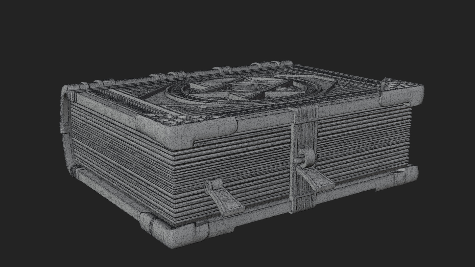 Clasped Arcane Spell Book Model Design 3 3D Print Model 3D Model