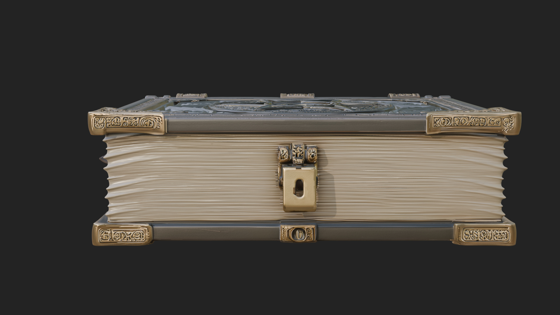 Clasped Arcane Spell Book Model Design 4 3D Print Model 3D Model