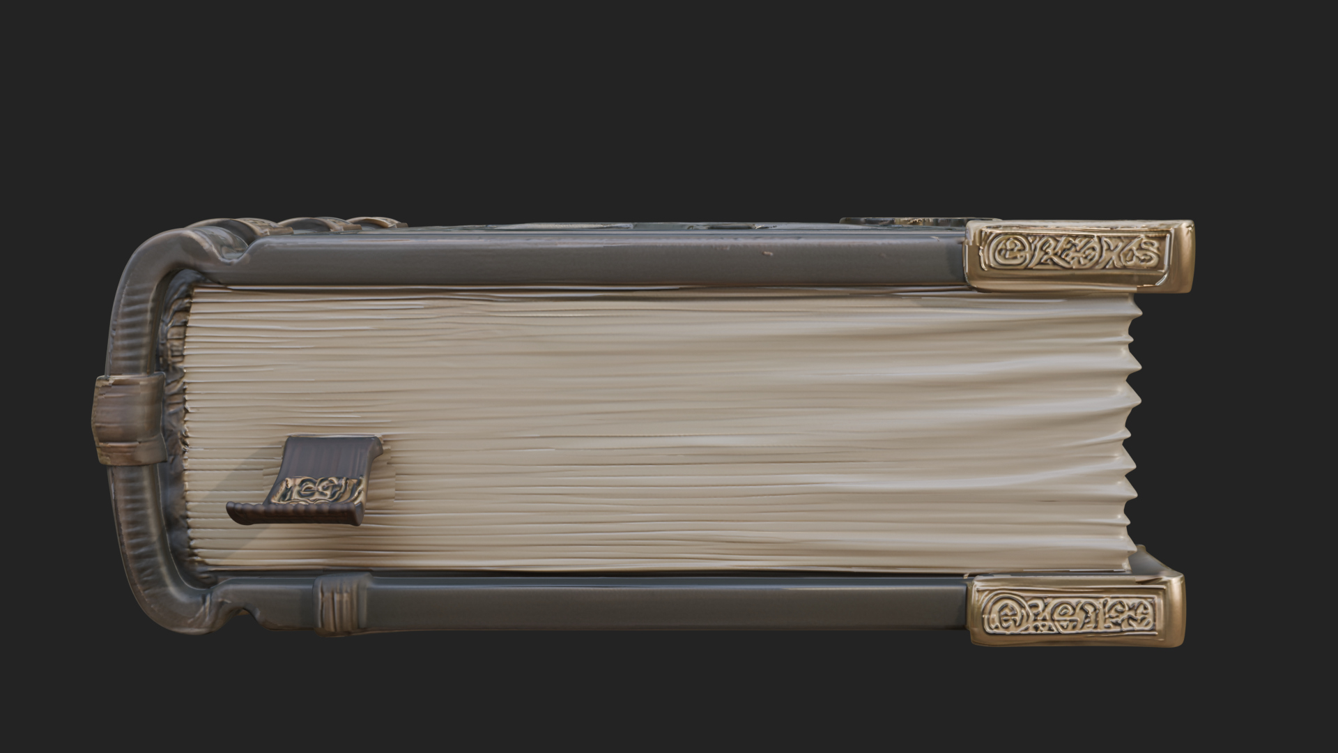 Clasped Arcane Spell Book Model Design 4 3D Print Model 3D Model