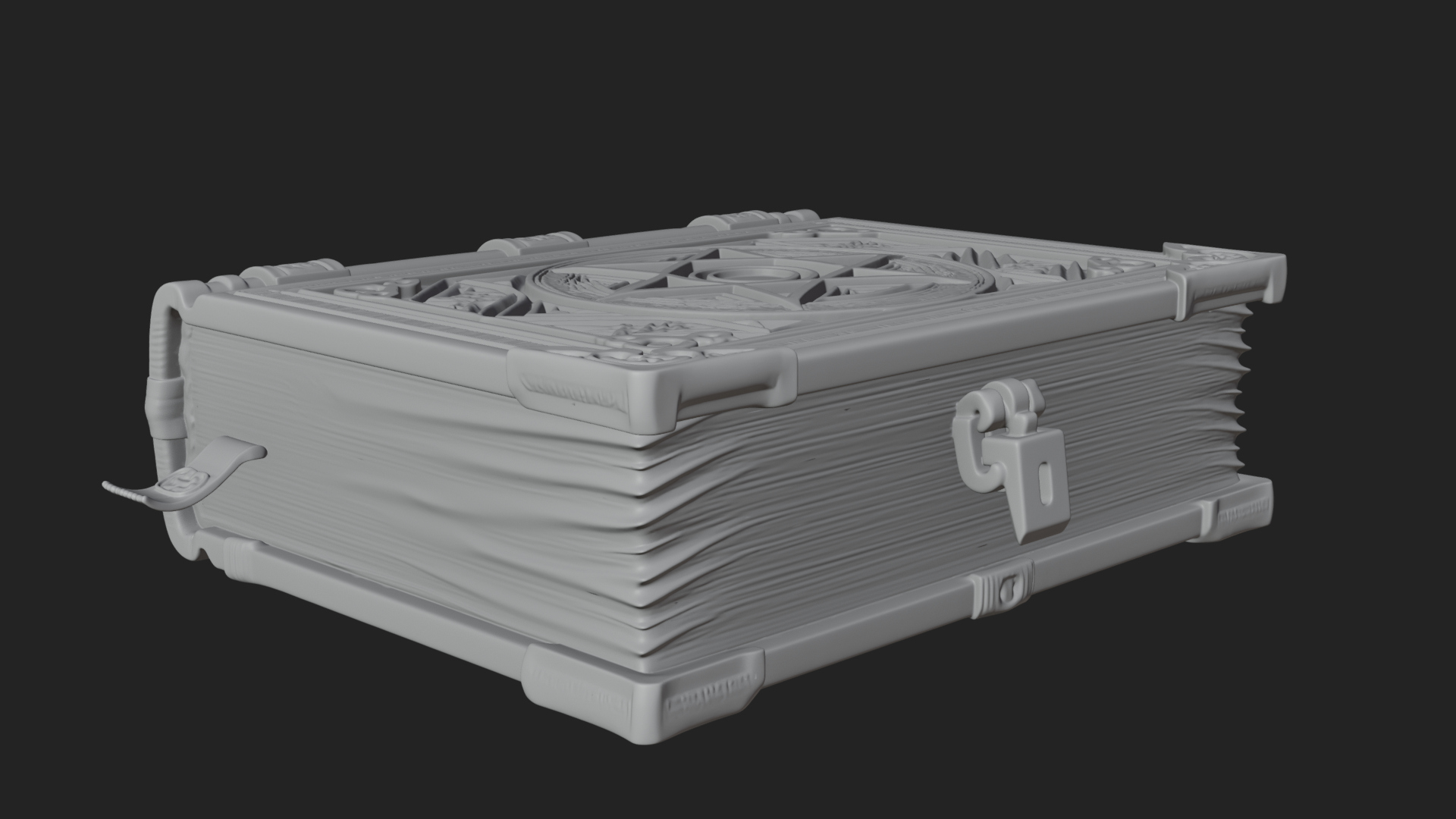 Clasped Arcane Spell Book Model Design 4 3D Print Model 3D Model