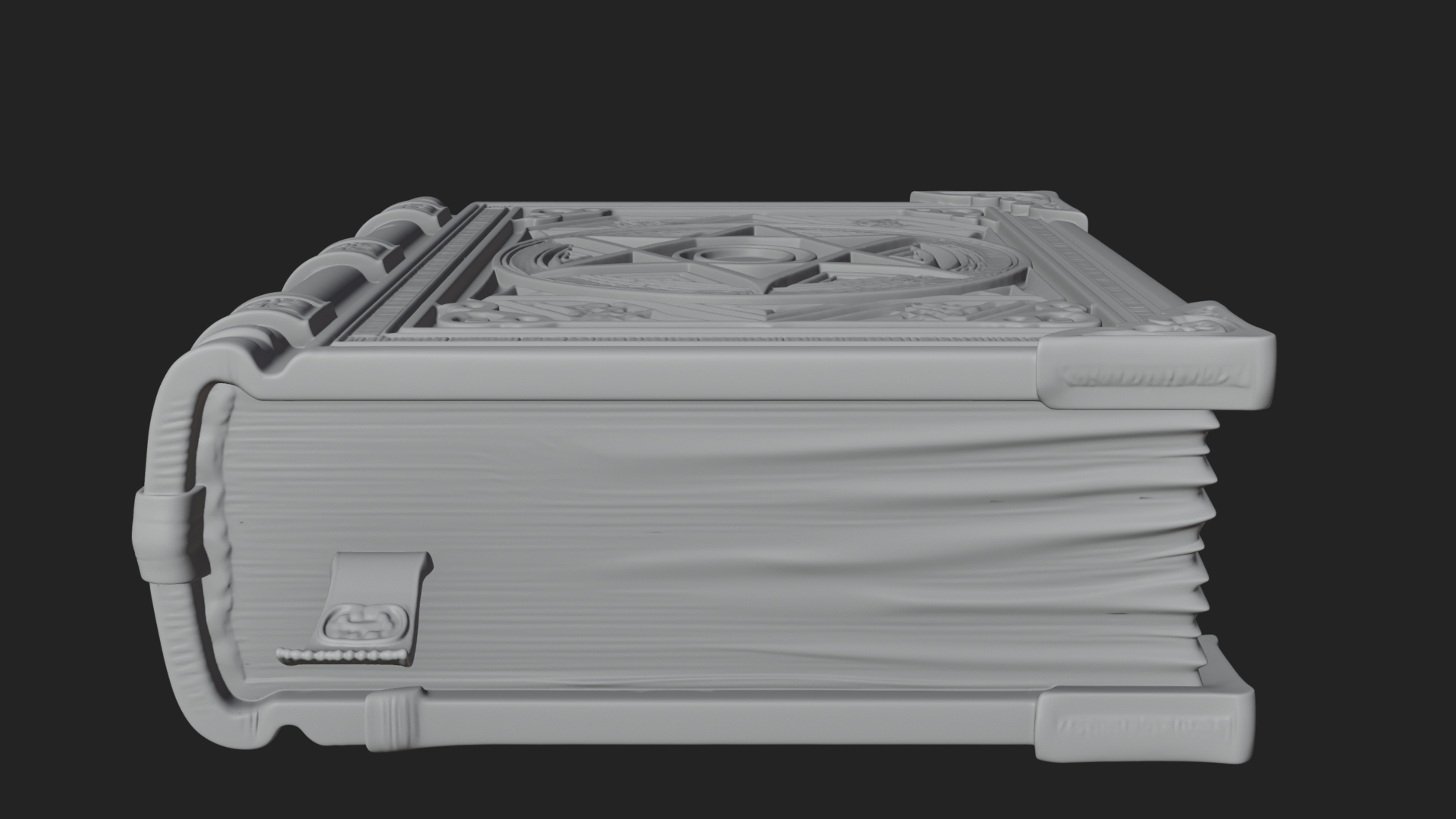 Clasped Arcane Spell Book Model Design 4 3D Print Model 3D Model